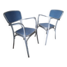 Paire de fauteuils en aluminium Gaston  Viort , Salon de Provence 1930