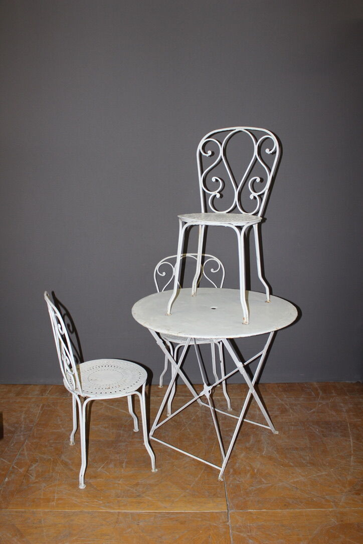 Salon de jardin en fer vers 1900