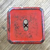 Tolix red metal industrial tab