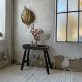 Brutalist solid wood console