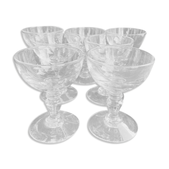 Lot de 7 verres à liqueur Napoléon III