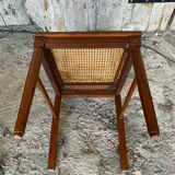 4 chaises anciennes style Louis XVI en bois et cannage, XIXème s.