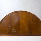 Old wooden half moon tripod console side table