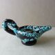 Old candle holder / candle holder, ceramic, Fat Lava, from Vallauris