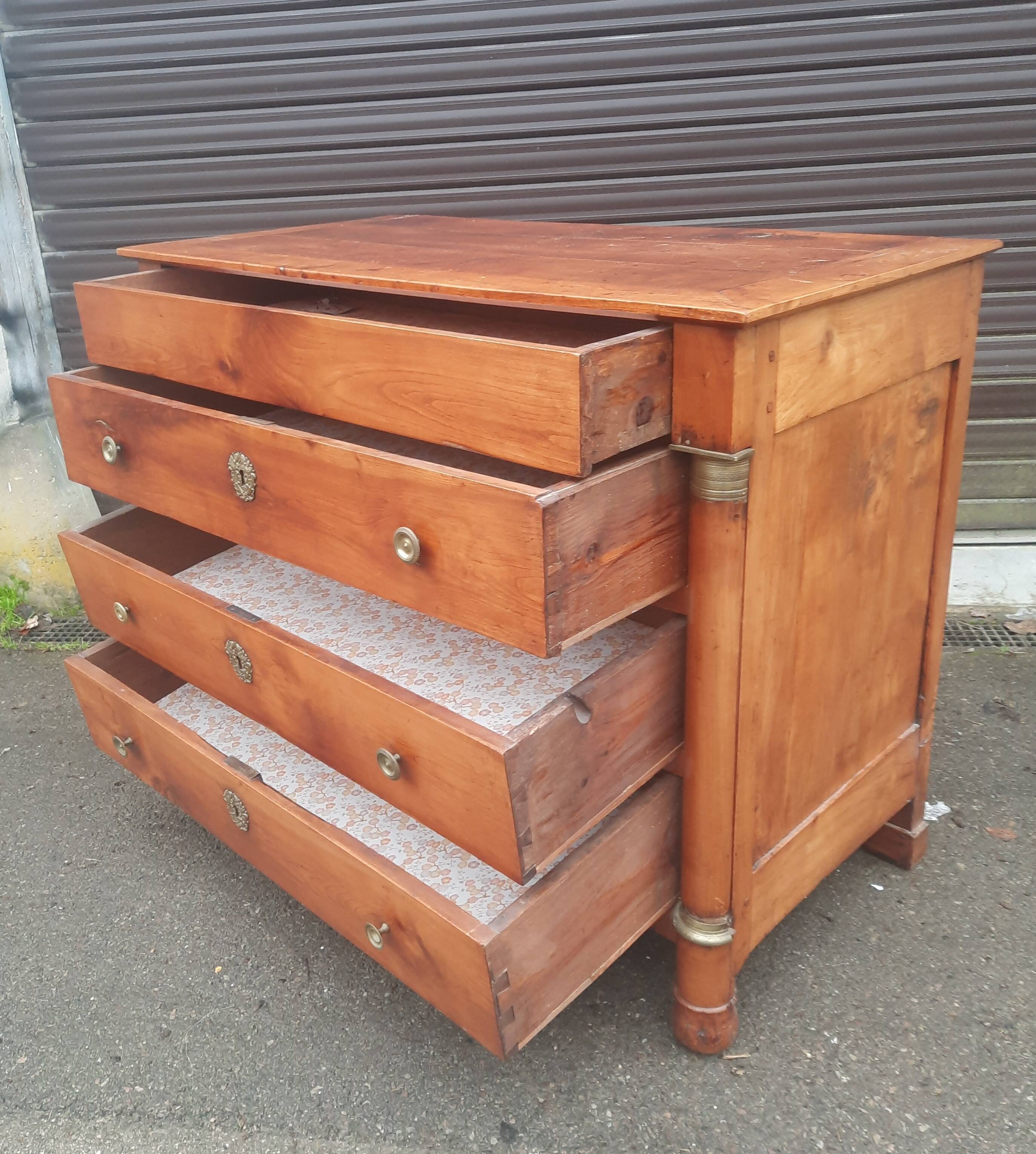 Imposing empire chest of drawers