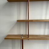 Oak and copper bookcase