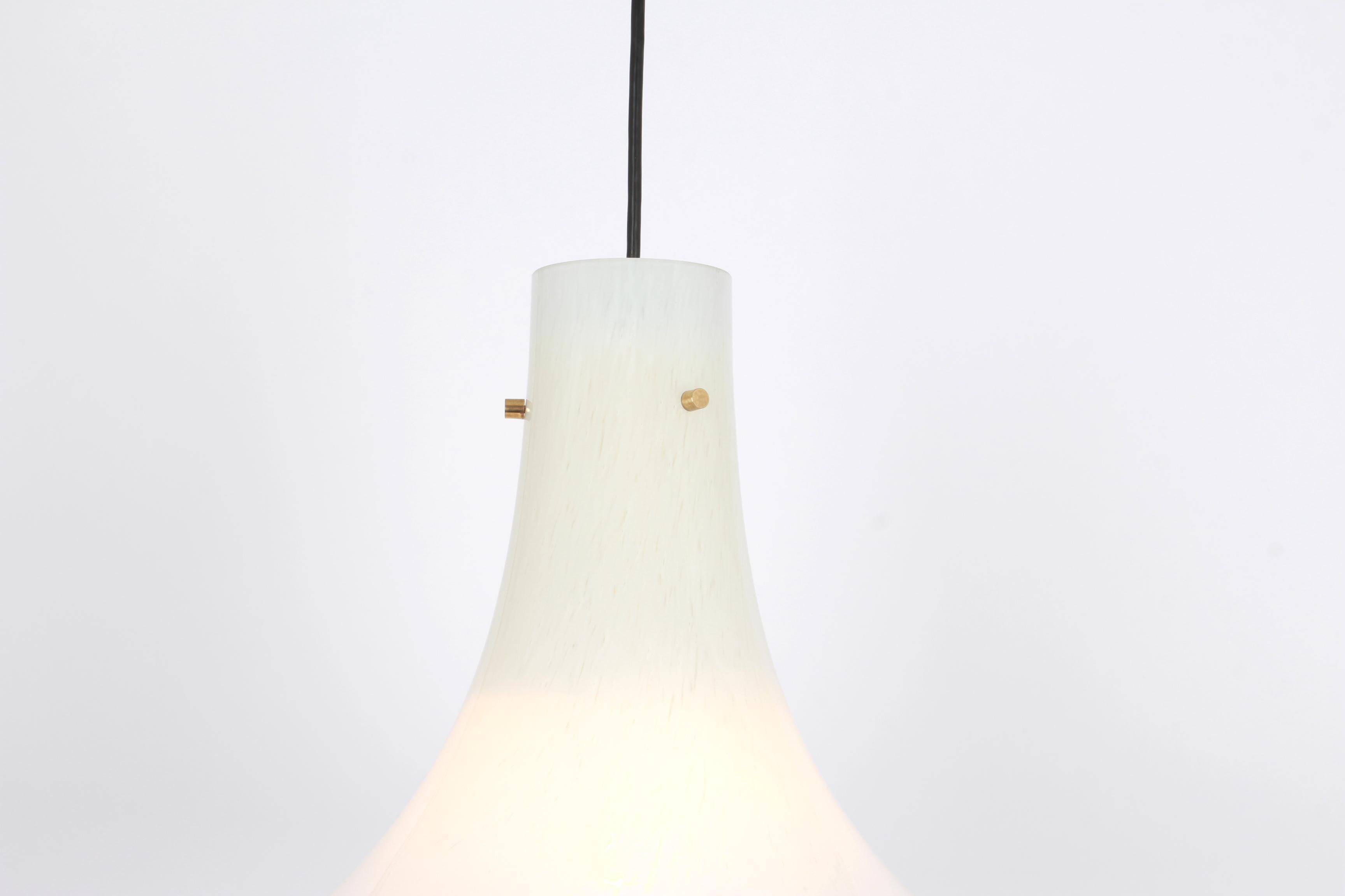 Superb large opaline glass pendant by Limburg, Germany, 1970s.