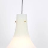 Superb large opaline glass pendant by Limburg, Germany, 1970s.