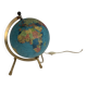 Globe vintage 1970 terrestre Taride tripode doré verre mappemonde - 23 cm