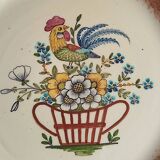 Biot céramique- assiette signée l'aiguiere - L. Gruson - peint à la main - 25cm