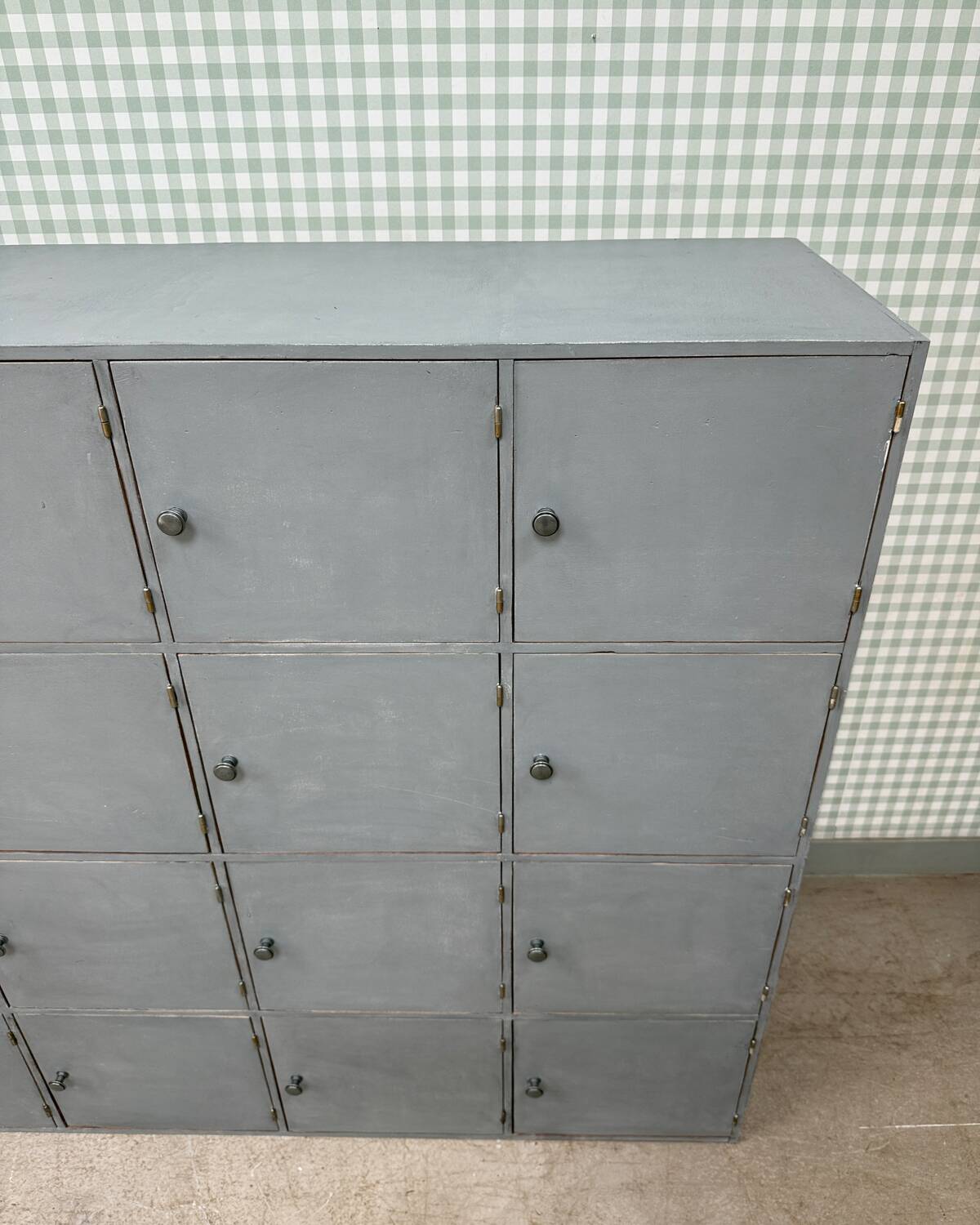 Large patinated locker cabinet (renovated)