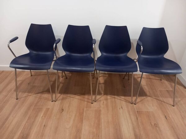 Ensemble de 4 chaises Kartell Maui, Italie, années 1980