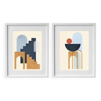 2 framed art prints