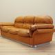 Orange leather sofa, Space Age design, 1960s, production: Italy
