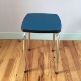 Hard blue formica stool