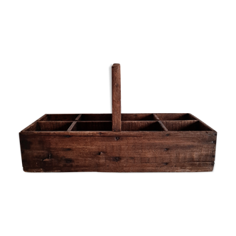 Old Wood Tool Box - Compartment Box