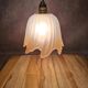 Vintage tulip lampshade in frosted glass.