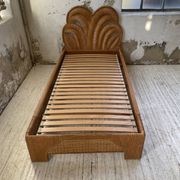 Bed 1 place "palm" wicker and rattan Vivai Del Sud