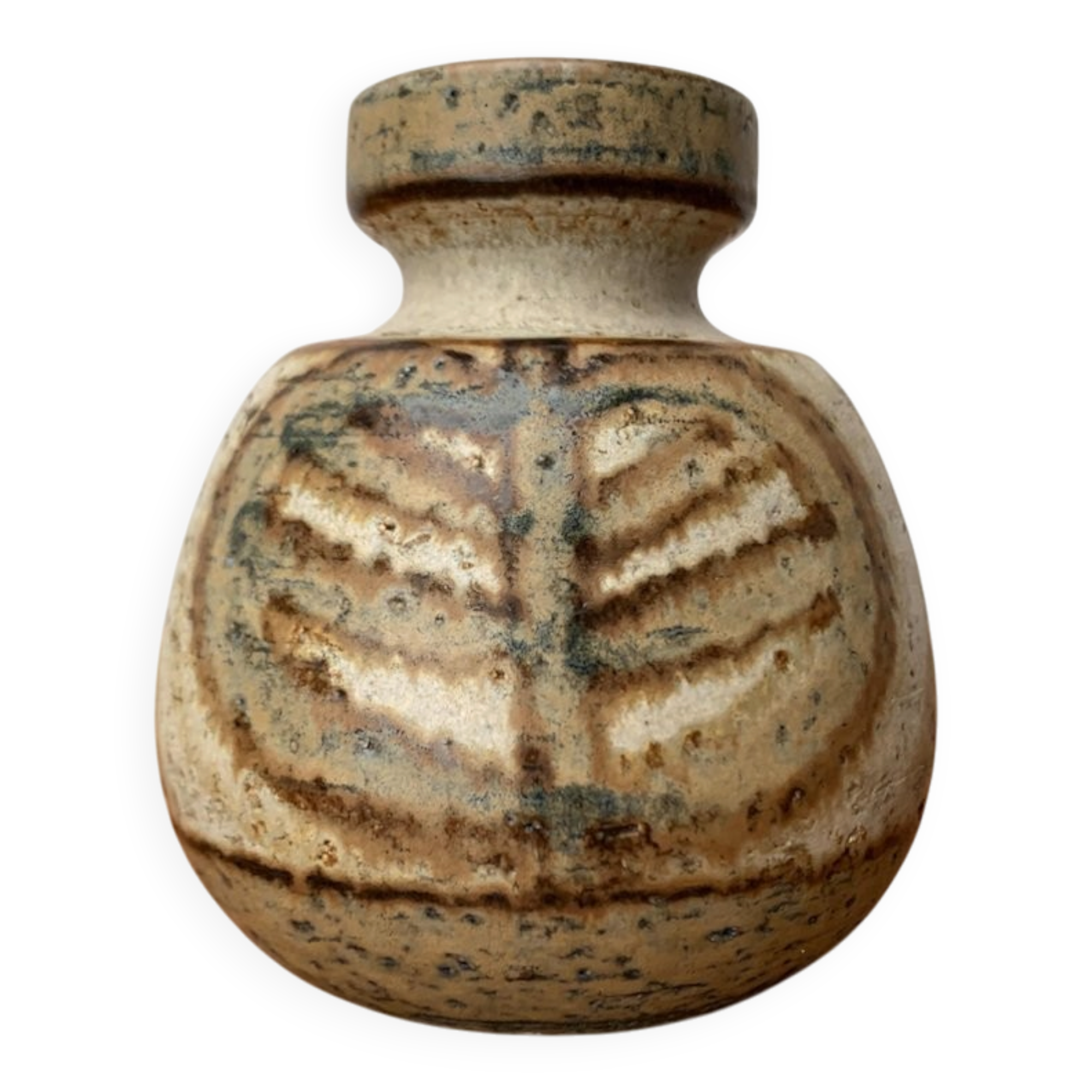 Mid-century Danish vase from Søholm pottery workshop, 1960s.
