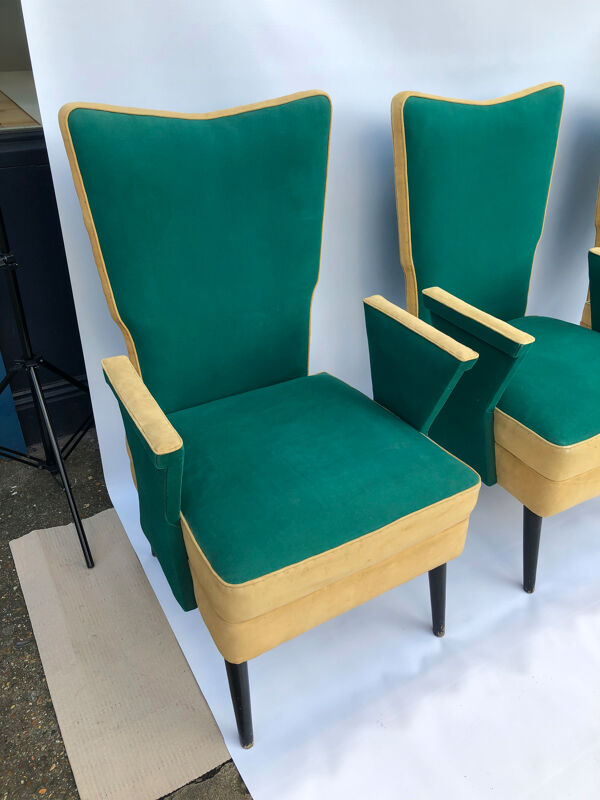 Fauteuils Italiens Vintage Retro Hollywood Regency
