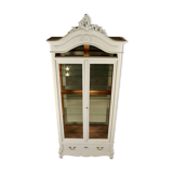 Meuble de présentation style Louis XV, bois peint
