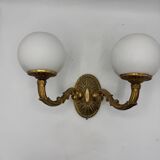 Double gold wall light