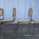 Ensemble de 6 chaises Cesca Design Marcel Breuer / Noyer clair, cannage, chrome, salle à manger