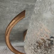 Paire appliques verre et métal doré
