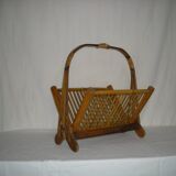 Bamboo folding magazine rack from the 40s - 50s