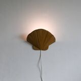 Lampe murale moderne du milieu du siècle Clam Shell Pencil Reed