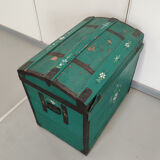 Green painted austian trunk