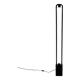 Black Uno floor lamp by Gian N. Gigante for Zerbetto, 1980