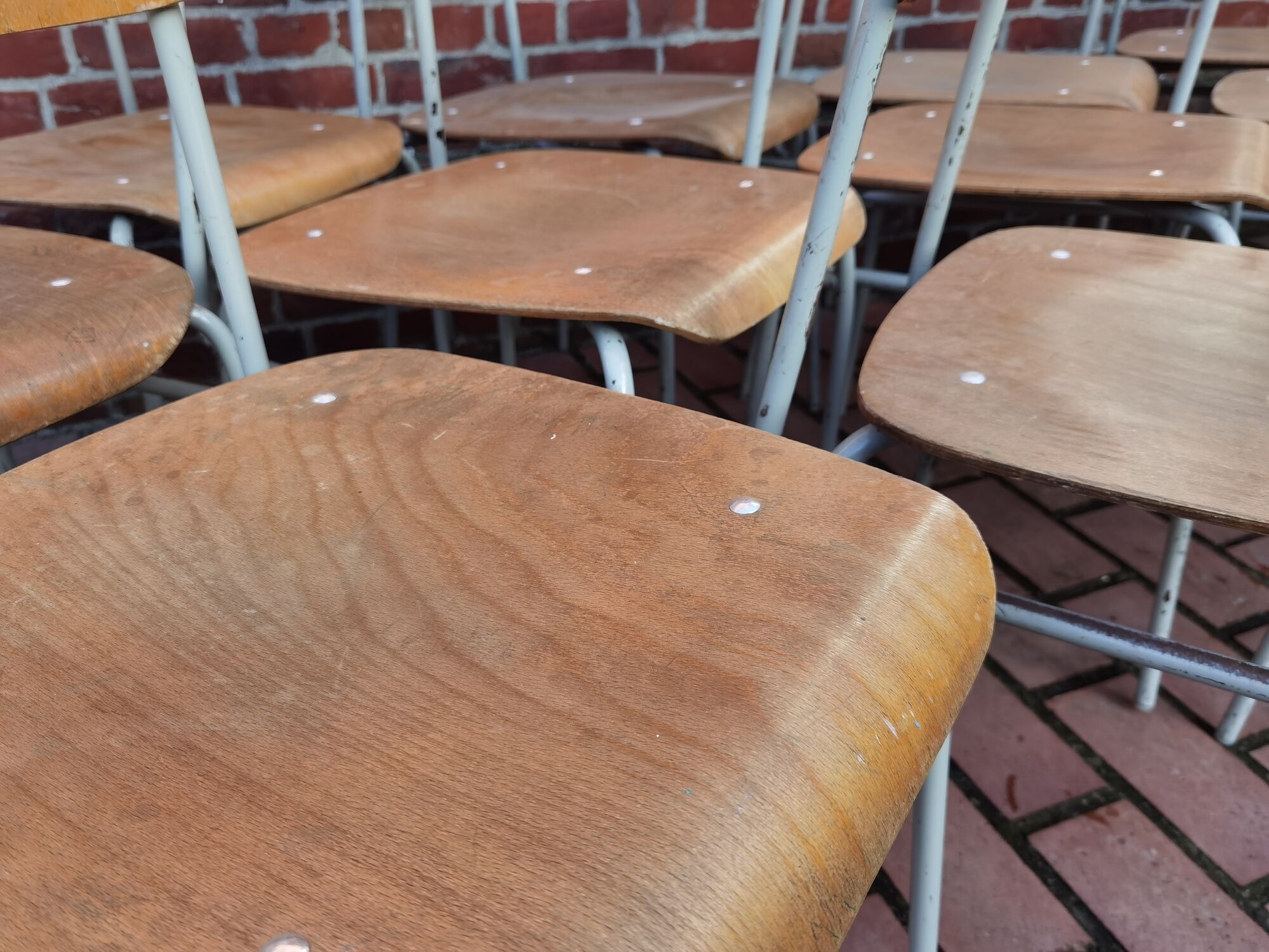 Lot de 4 chaises ecole tchécoslovaque 1950 1960