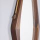 Vintage 1960s oval wooden wall mirror, Italian design