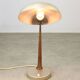 Lampe de table italienne en cuivre et aluminium du milieu du siècle