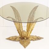 Bronze coffee table golden 1970