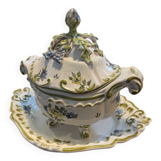 Painted ceramic planter