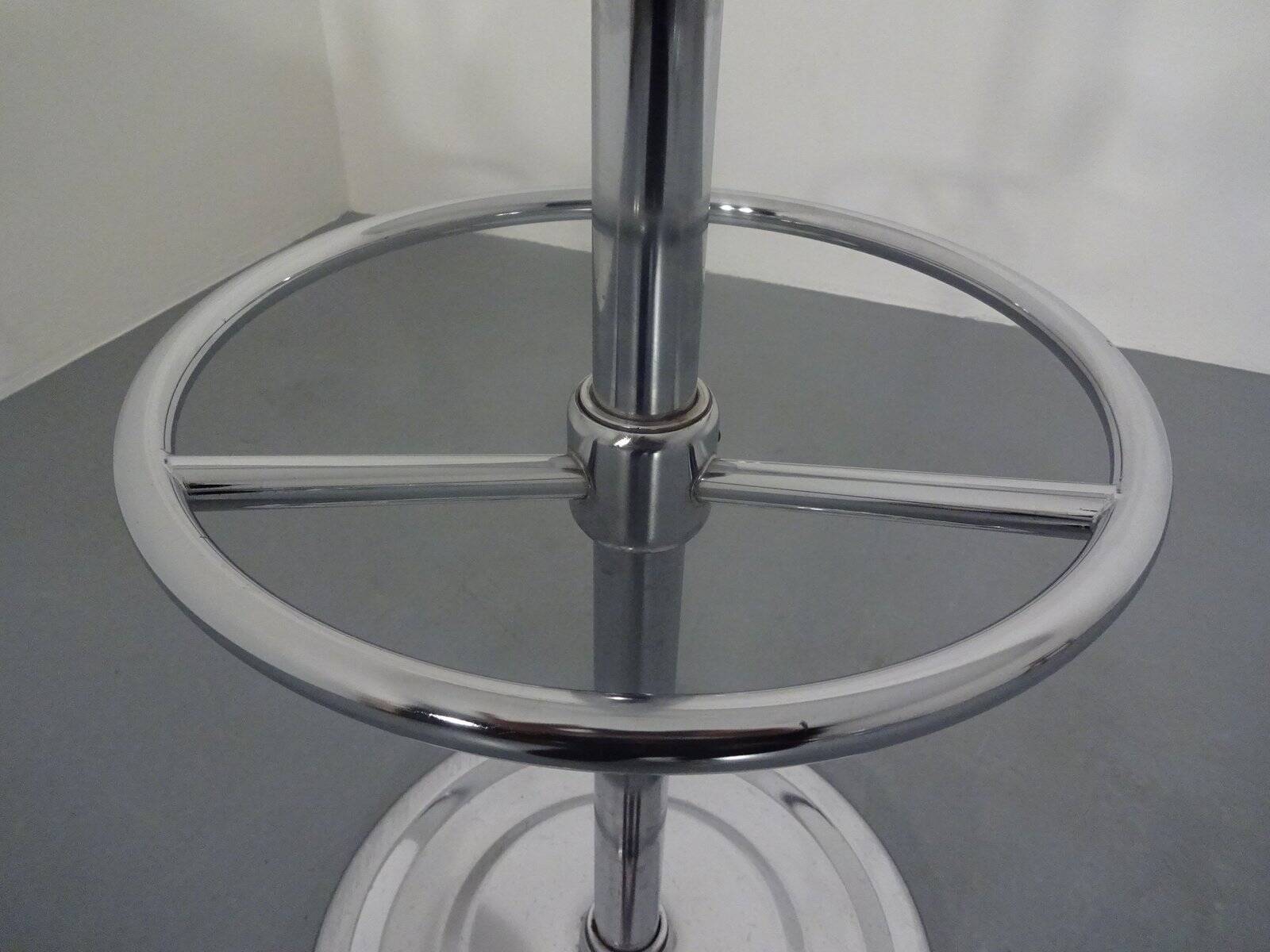 French chrome-plated steel tubular coat rack, 1940s