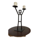 Vintage wrought iron anthropomorphic candle holder