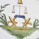 Revolution decorative plate in Nevers earthenware
