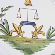Revolution decorative plate in Nevers earthenware