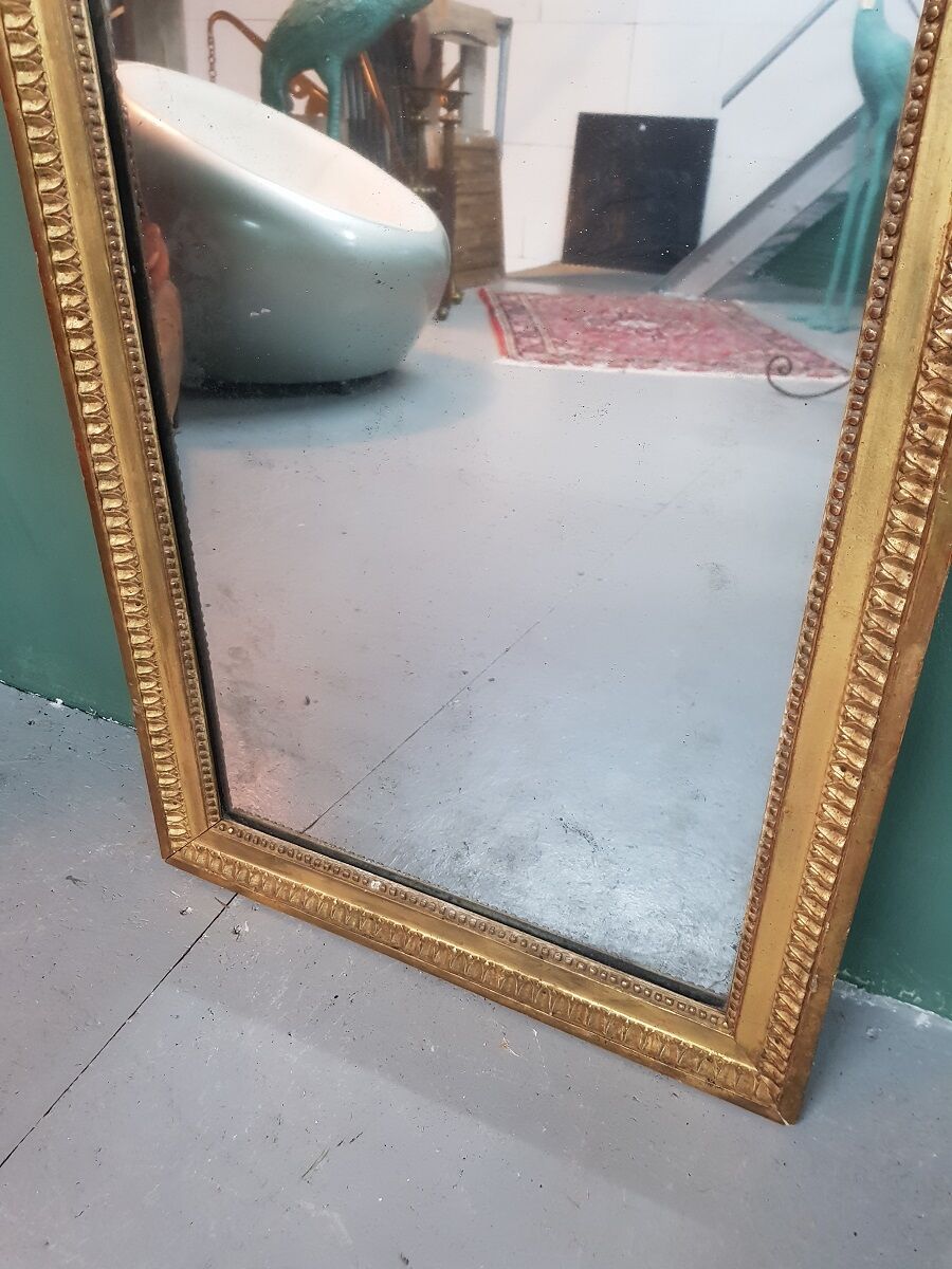 Antique french gilded Louis XVl mirror with mercury glass