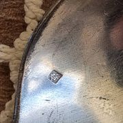 6 silver-plated metal soup spoons, 12g, art nouveau