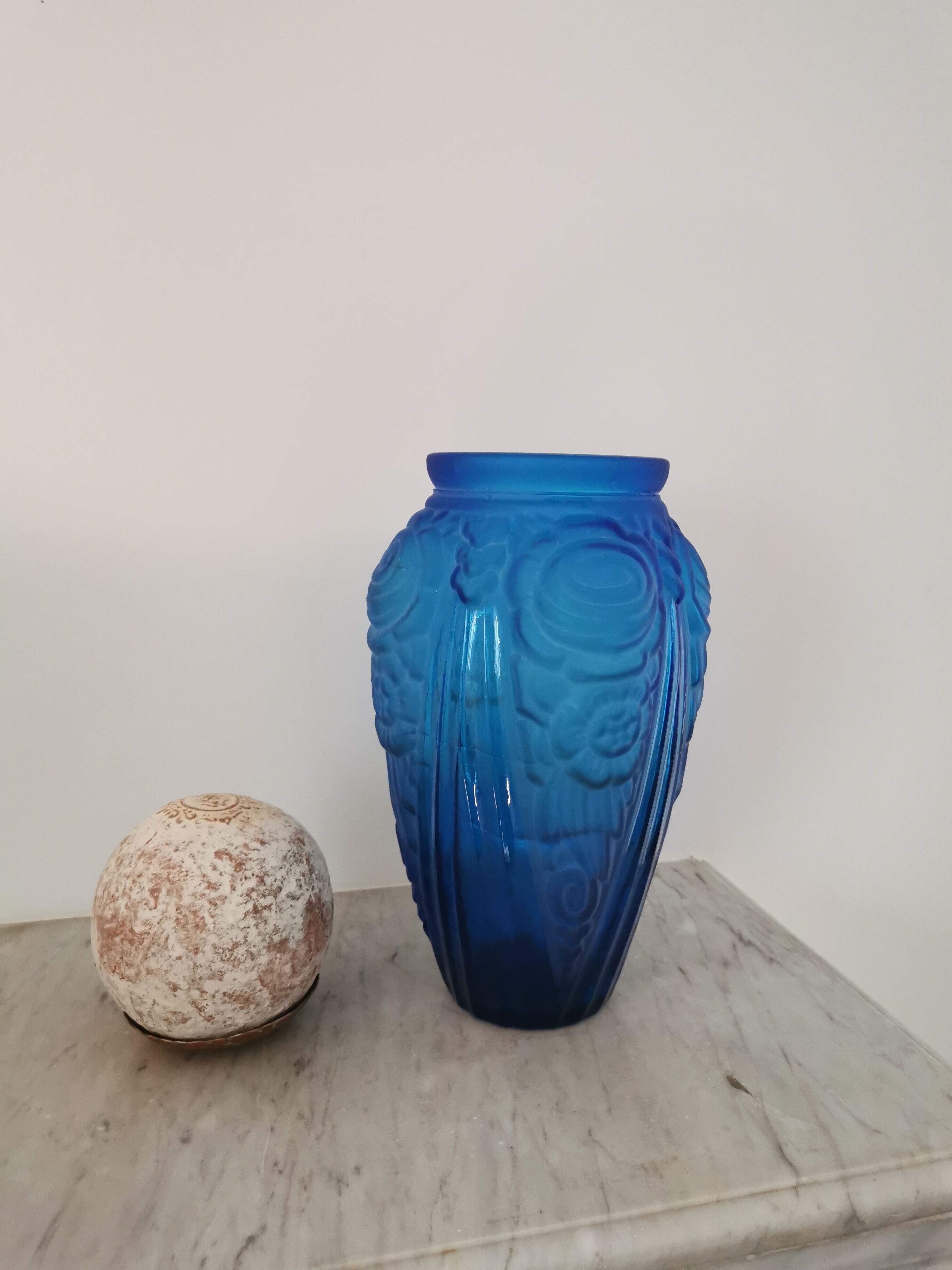 Art Deco blue vase
