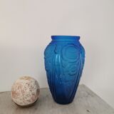 Art Deco blue vase