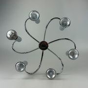 60s 70s Sputnik wall lamp or ceiling lamp by Cosack Leuchten Chrom