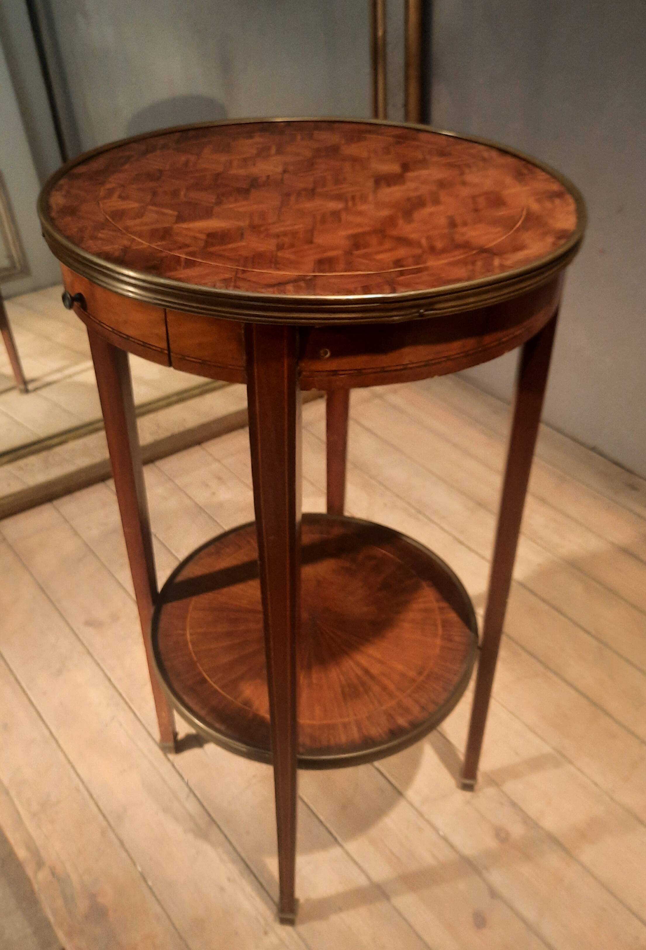 Louis XVI style marquetry side table