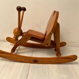 Vintage rocking wooden grasshopper chair