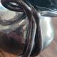 Iridescent ceramic vase from the 1960s, signed