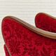 Années 1960, design danois, fauteuil en tissu rouge cerise, très bon état d’origine.